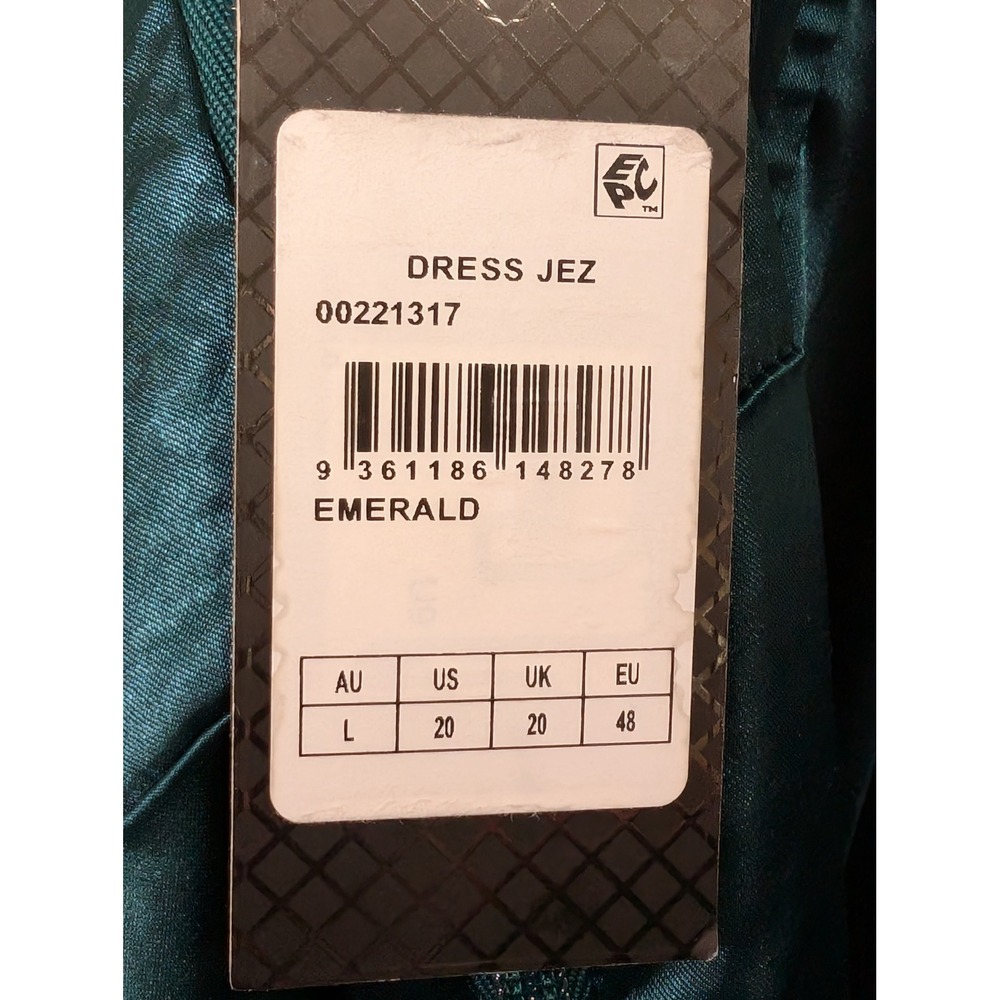 City Chic Dress Womens Plus 20 GreenTextured Off Shoulder Party Wedding Prom New - Picture 3 of 12